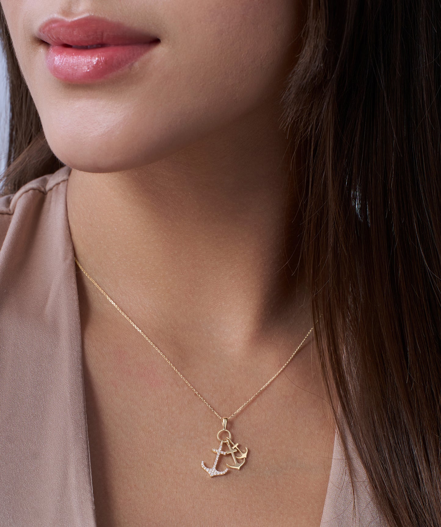 Oceanic Splendor Anchor Necklace