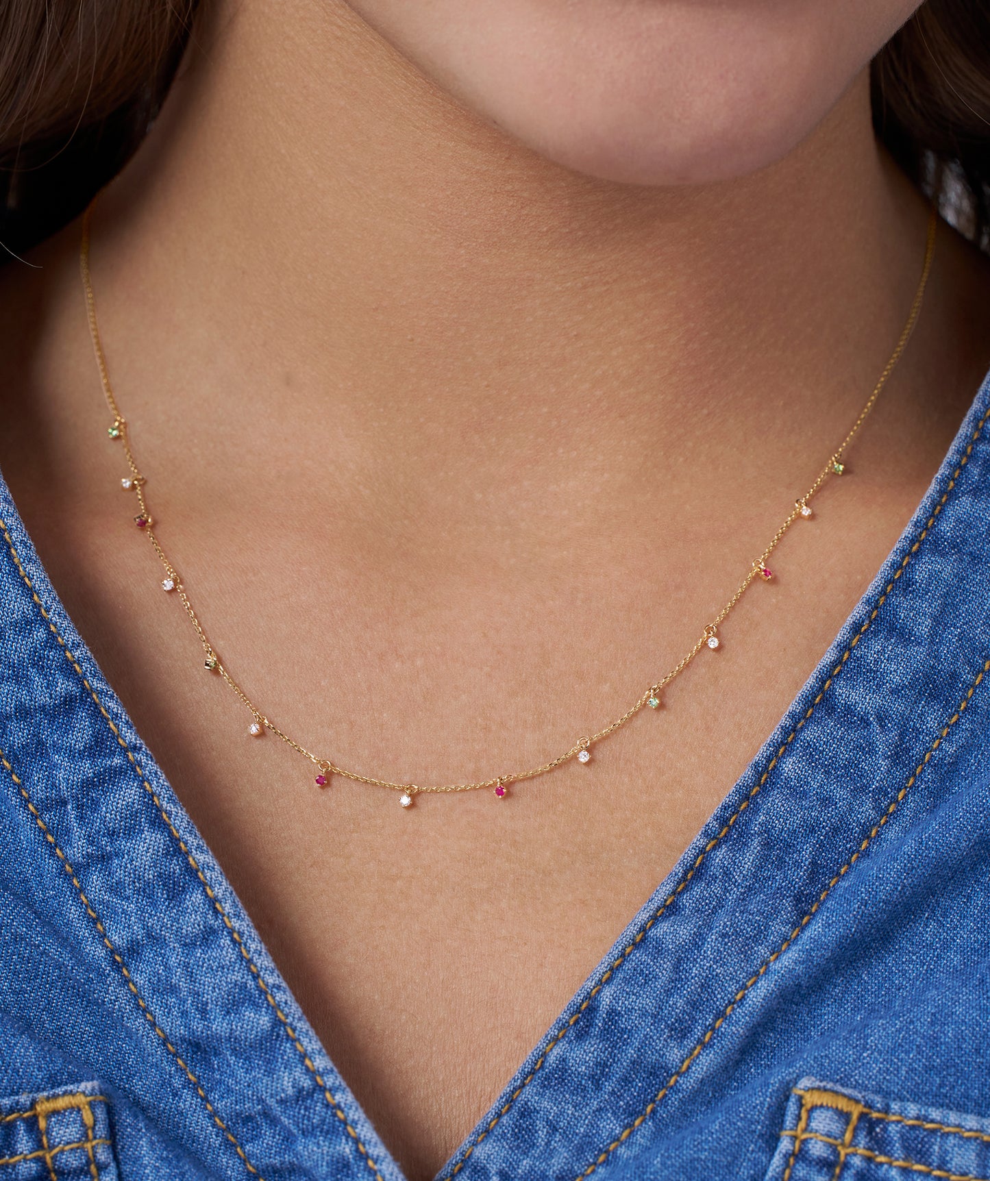 Multi-Color Station Necklace