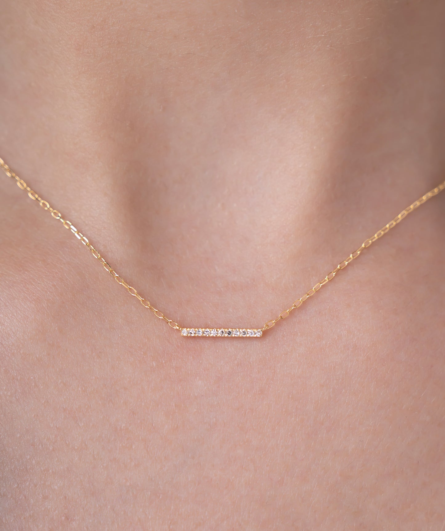 Diamond Bar Necklace