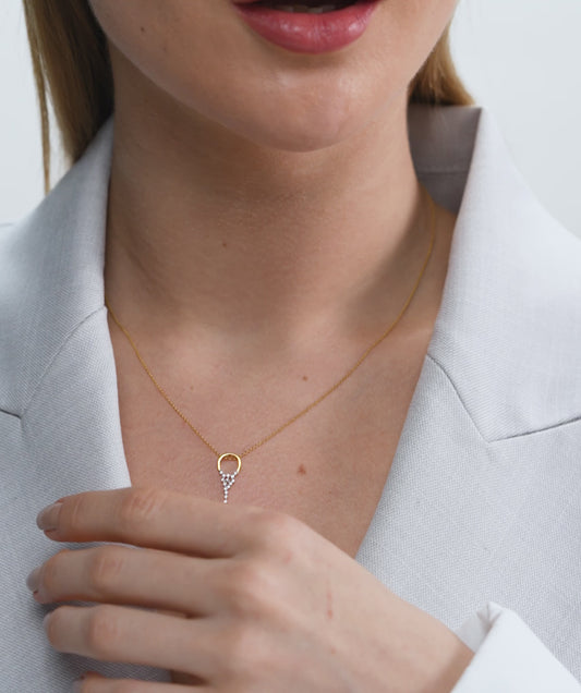 Diamond Drop Pendant Necklace