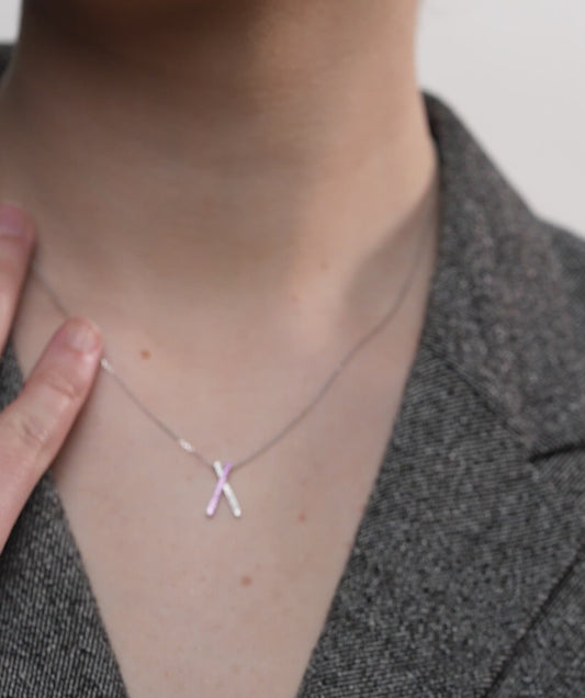 14K Gold "X" Necklace