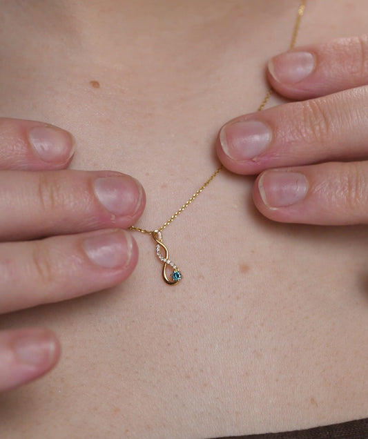 Blue Gem & Diamond Necklace