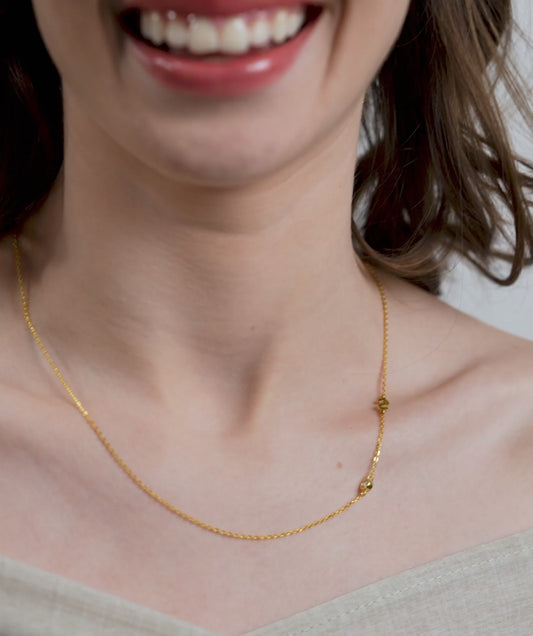 Elegant Signature 'S' Gold Necklace