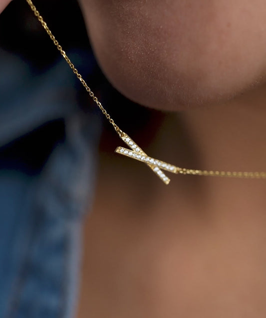 Modern Lines Diamond Necklace