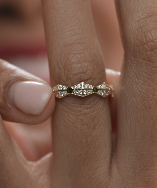 Edgy Gold Eternity Ring