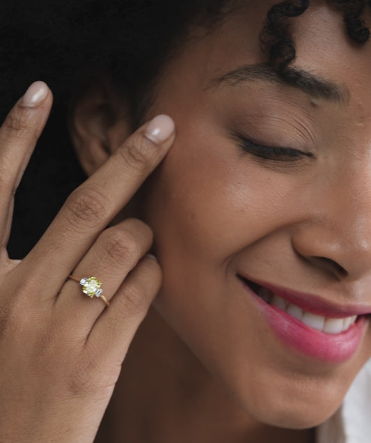 Yellow Radiant-Cut Ring