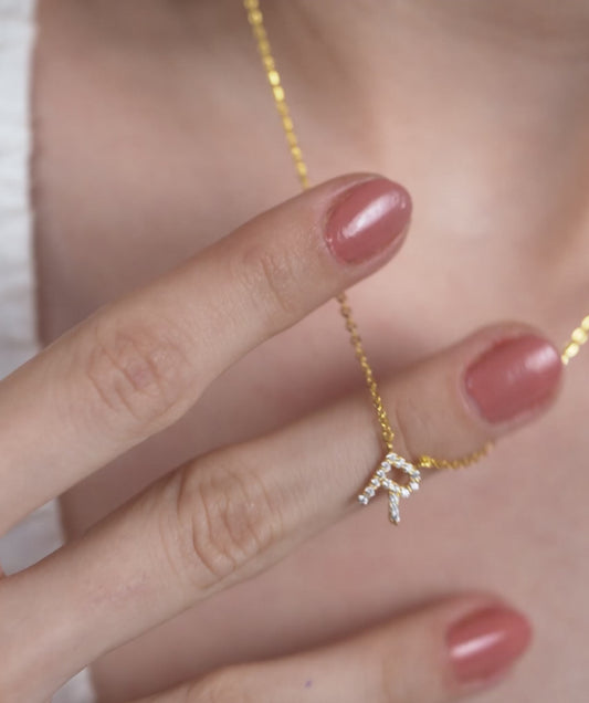 Sparkling 'S' Diamond Initial Pendant