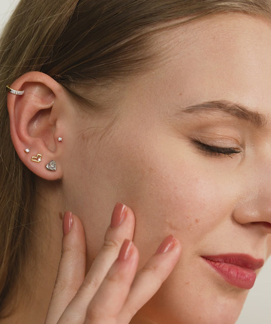 Timeless Diamond Heart Earrings