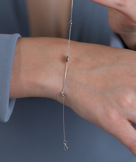 Custom Initial 'B' Diamond Bracelet