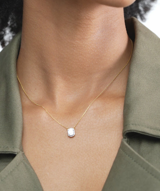 Octagon Diamond Necklace