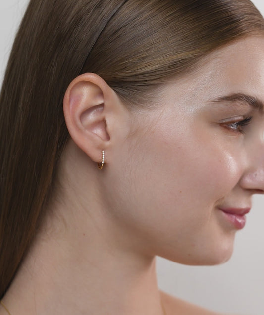 Timeless Diamond Huggie Hoops
