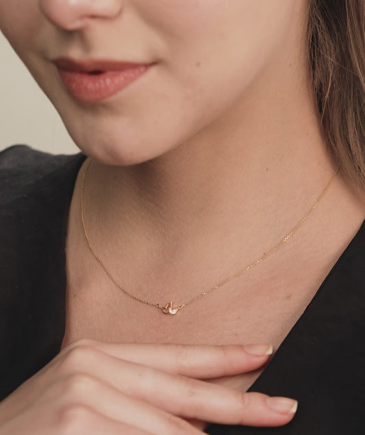 14K Gold Bird Necklace