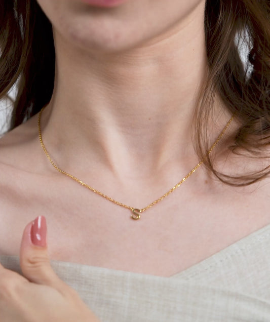 Bold 'M' Initial Gold Pendant