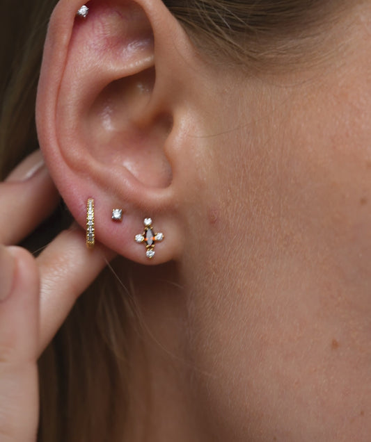 Marquise Garnet Cluster Earrings
