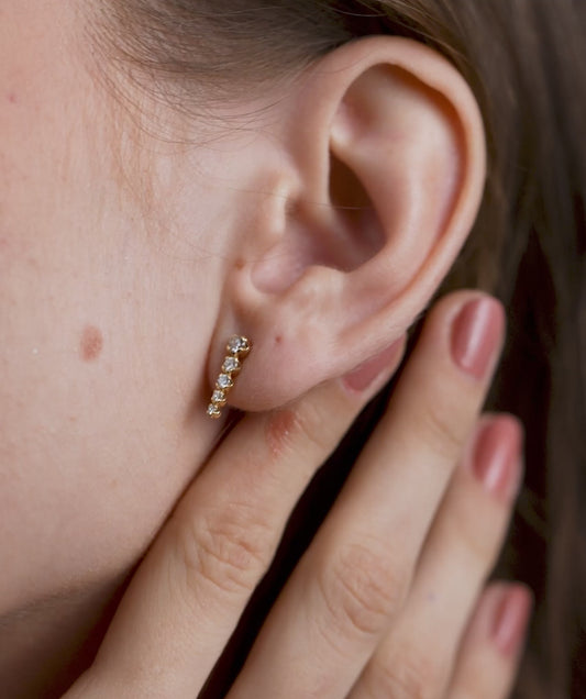 14K Gold Cascade Diamond Studs