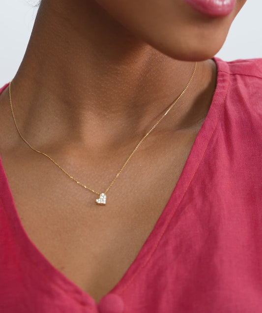 Pave Heart Necklace