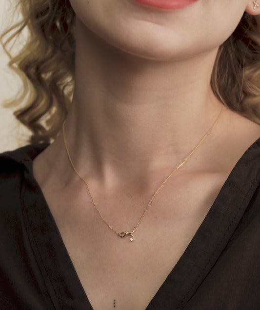 Infinity Symbol Diamond Drop Necklace