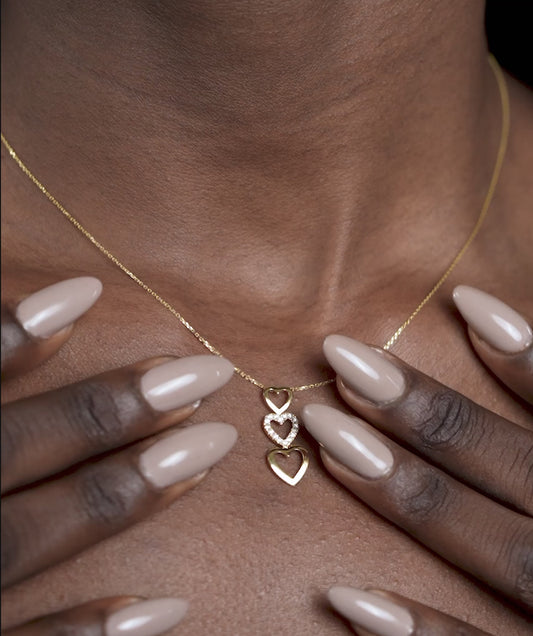 Triple Delight Heart Pendant
