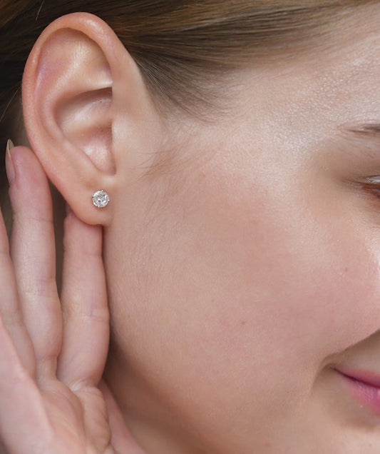 Round Diamond Earrings