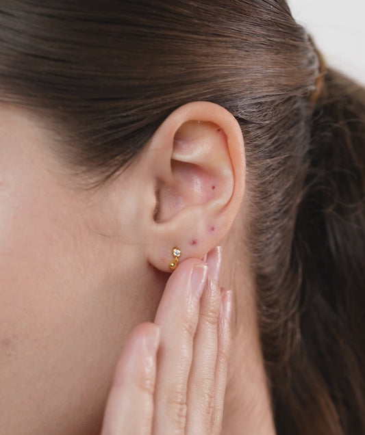 14K Gold Diamond Drop Earrings
