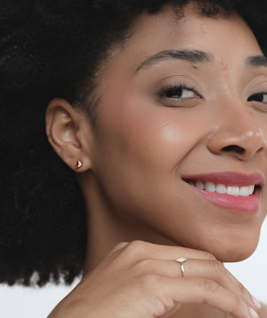 Elegant Heart Stud Earrings