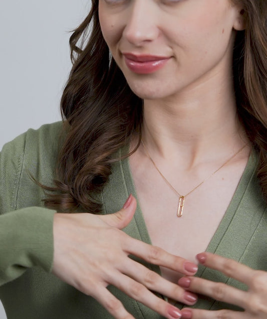 Minimalist Diamond Clip Pendant