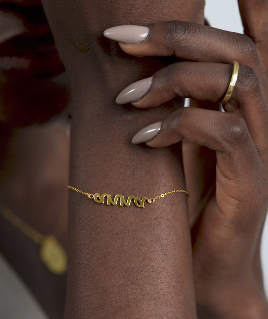 14K Gold Personalized Bracelet