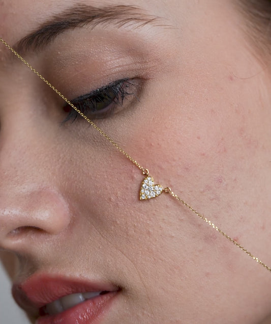 Gleaming Love Heart Necklace