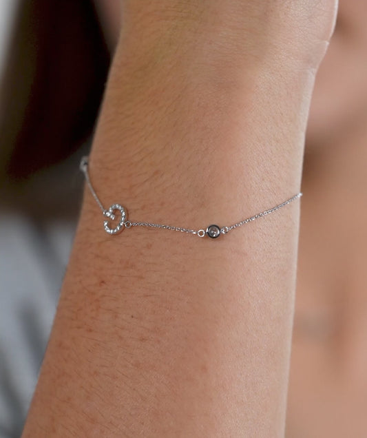 Adorned Initial G Gold Bracelet