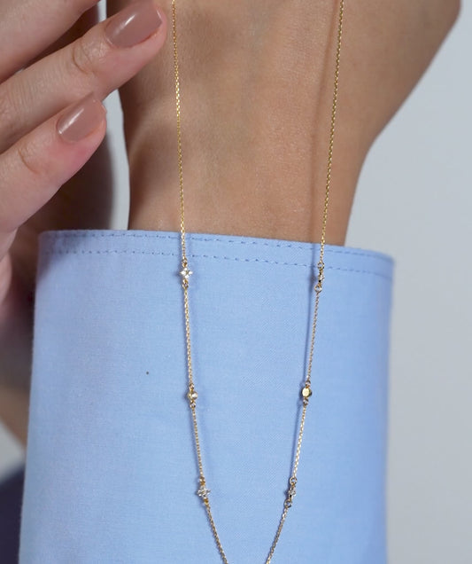 14K Gold Twinkling Starlight Necklace