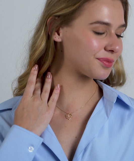 14K Gold Geometric Glint Necklace