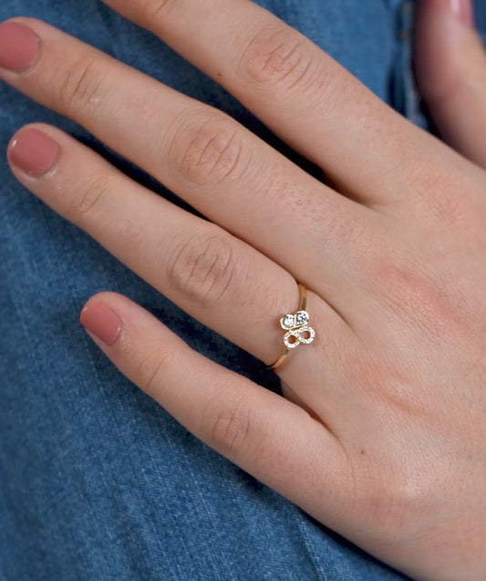 Petite Diamond Butterfly Ring
