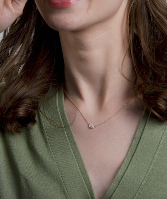 Triple Brilliance Gold Necklace