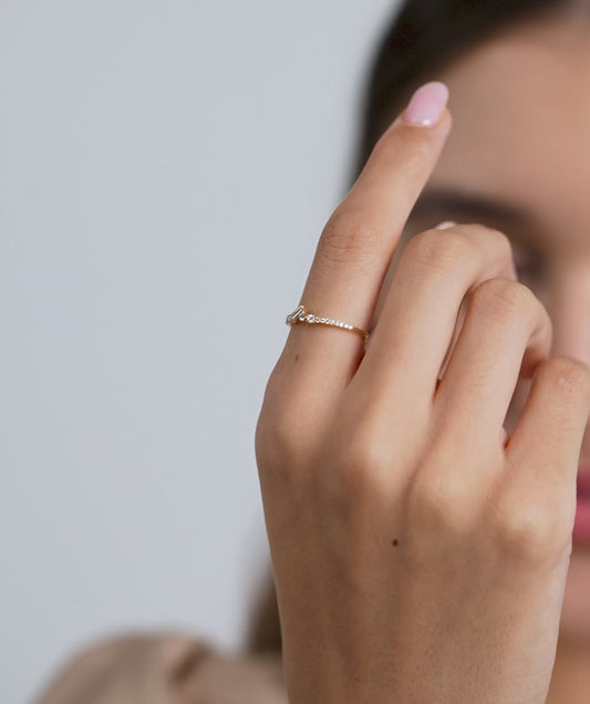 14K Gold Sleek Baguette Diamond Ring