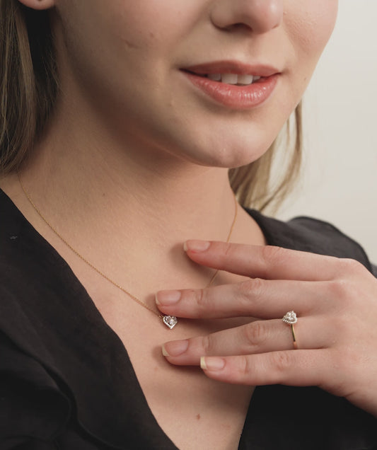 Heart-Shaped Diamond Necklace