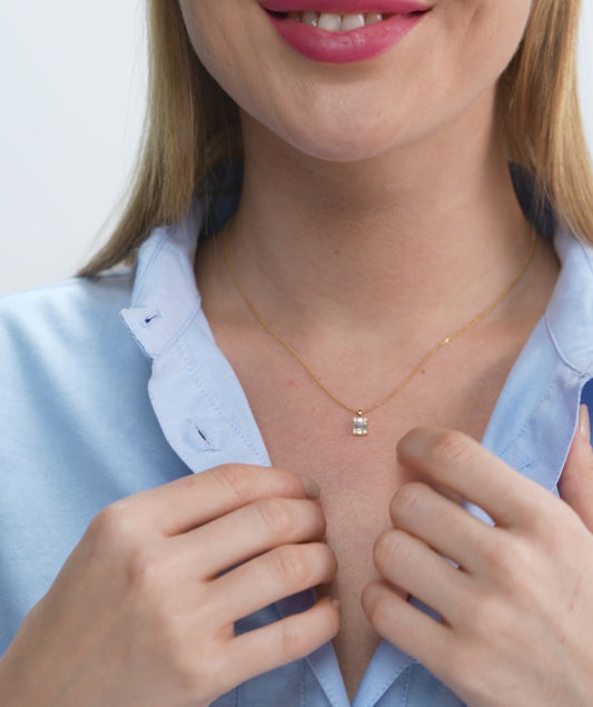 Geometric Diamond Necklace