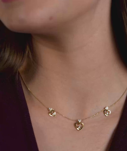 Diamond Heart Jewelry Set