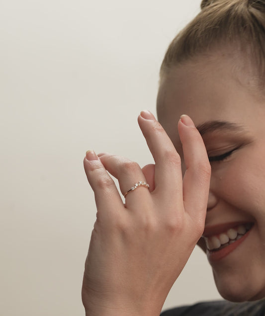 Radiant Tiara Diamond Pavé Crown Ring