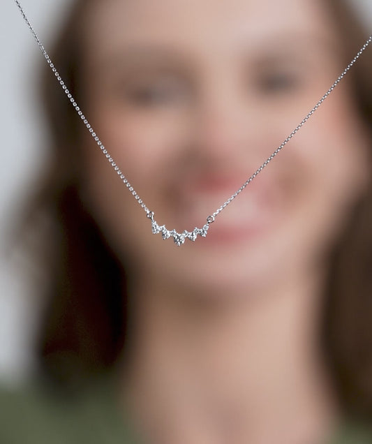 Starlight Diamond Cluster Necklace