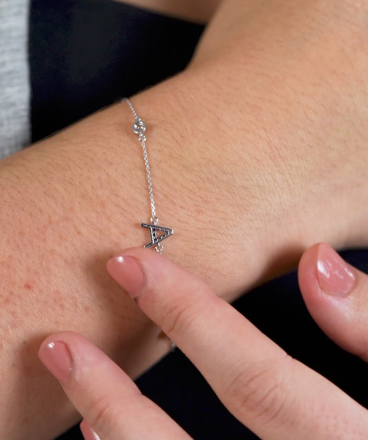 Signature Initial 'A' Diamond Bracelet