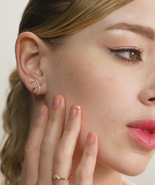 Luxury X-Shaped Gold Earrings